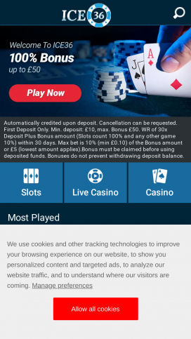 Ice36 Casino Apps Homepage
