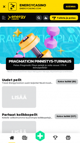 EnergyCasino Apps Homepage