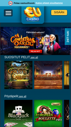 EUcasino Apps Homepage