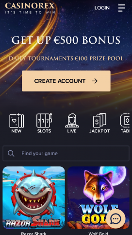 CasinoRex Apps Homepage