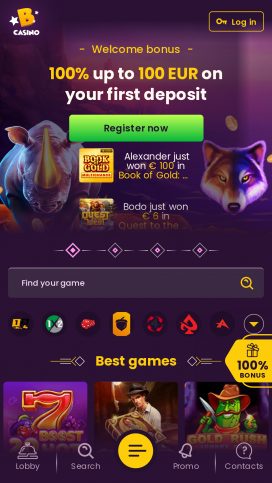 Bizzo Casino Apps Homepage