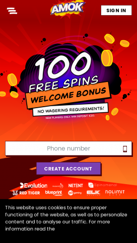 Amok Casino Apps Homepage