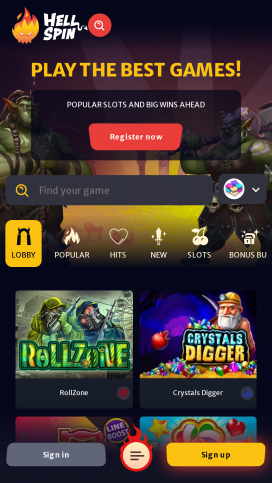 Hellspin Casino Apps Homepage