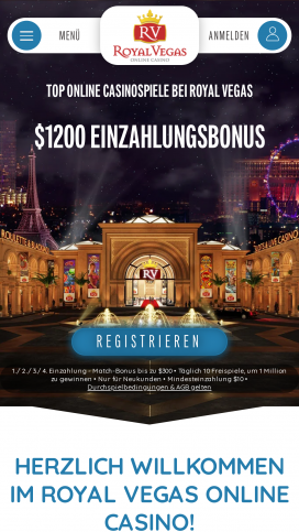 Royal Vegas Apps Homepage