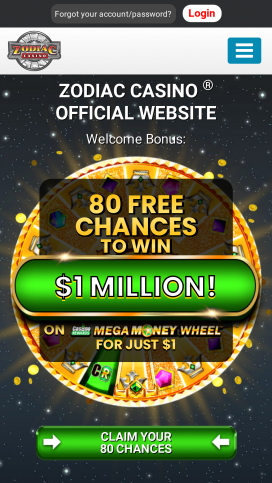 Zodiac Casino Apps Homepage