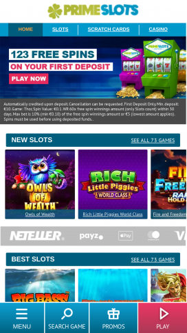 Prime Slots Casino Apps Homepage
