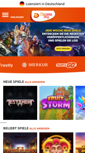 BacanaPlay Apps Homepage