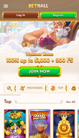 BetHall Apps Homepage