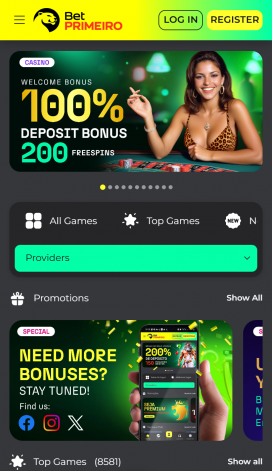 BetPrimeiro Apps Homepage