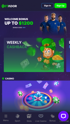 Betador Casino Apps Homepage