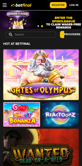 Betfinal Casino Apps Homepage