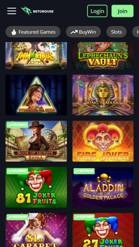 Betgrouse Casino Apps Homepage
