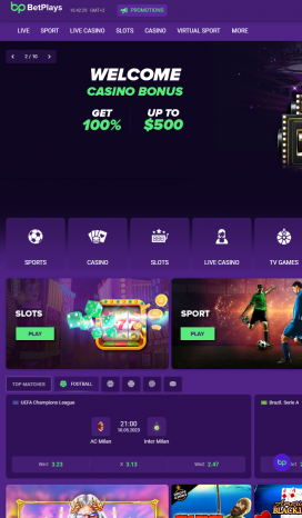 BetPlays Casino Apps Homepage