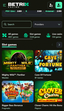 Betrix Casino Apps Homepage