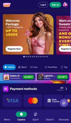 CandySpinz Apps Homepage