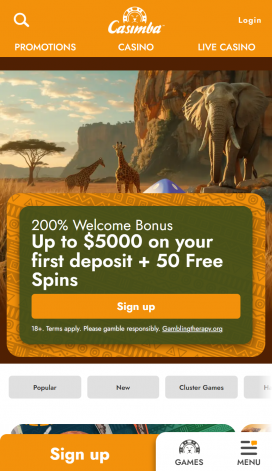 Casimba Apps Homepage