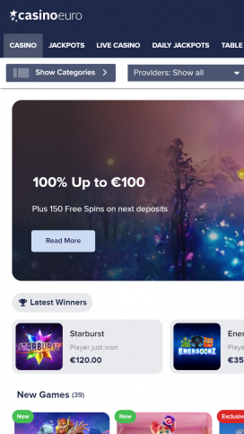CasinoEuro Apps Homepage