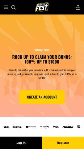 Casinofest Apps Homepage