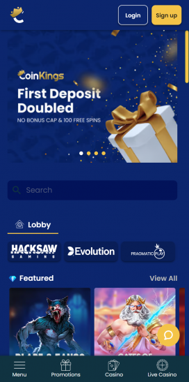 CoinKings Apps Homepage