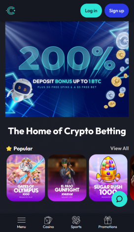 CryptoCasino Apps Homepage