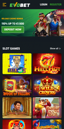 Evobet Casino Apps Homepage