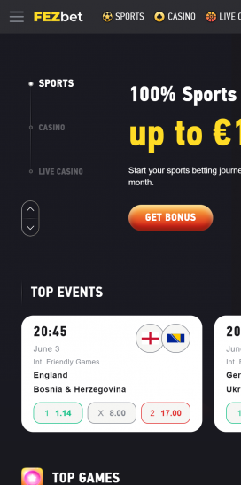 FEZbet Apps Homepage