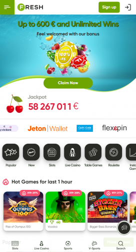 Fresh Casino Apps Homepage