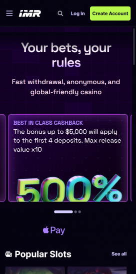 Immerion Casino Apps Homepage