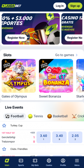 JugaBet Apps Homepage