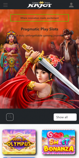 Kajot Casino Apps Homepage