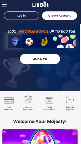 LiliBet Apps Homepage