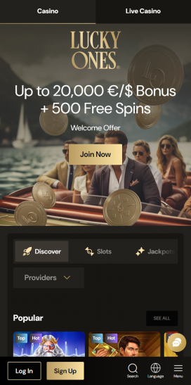 Lucky Ones Casino Apps Homepage