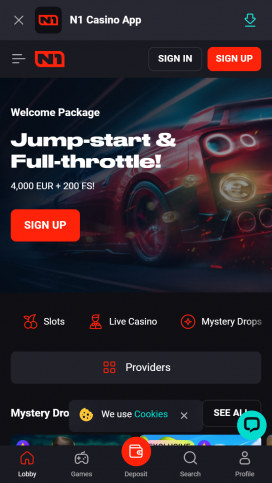 N1Casino Apps Homepage