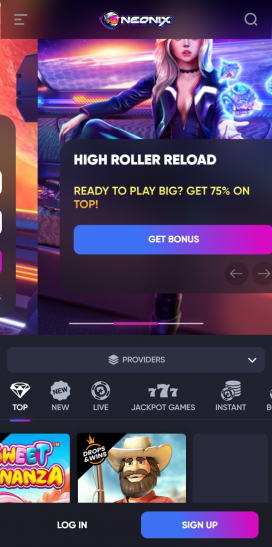 Neonix Casino Apps Homepage