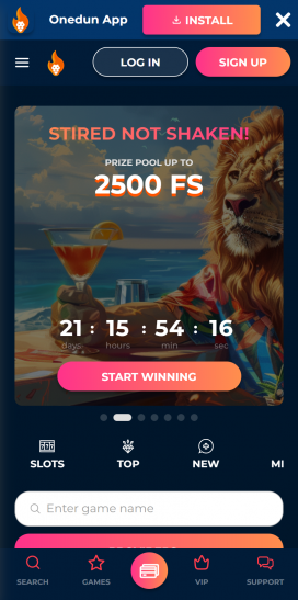 OneDun Casinos Homepage