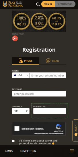 Playfortuna Apps Homepage