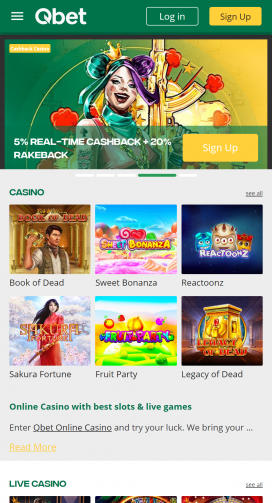Qbet Apps Homepage