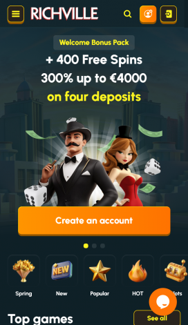 RichVille Casino Apps Homepage