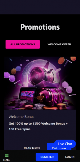 Rizz Casino Apps Homepage