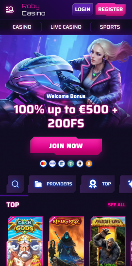 RobyCasino Apps Homepage