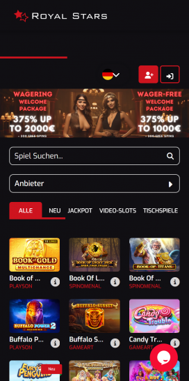 Royal Stars Apps Homepage