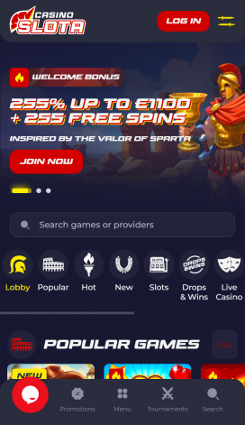 Slota Casino Apps Homepage