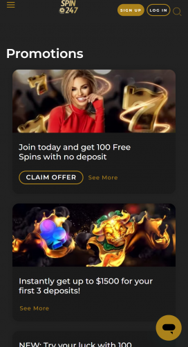 Spin247 Apps Homepage