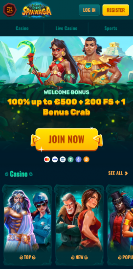 Spinanga Casinos Homepage