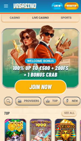 Vegasino Apps Homepage