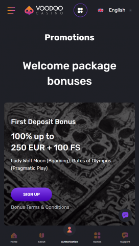 Voodoo Casino Apps Homepage