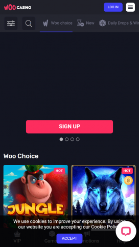 WooCasino Apps Homepage
