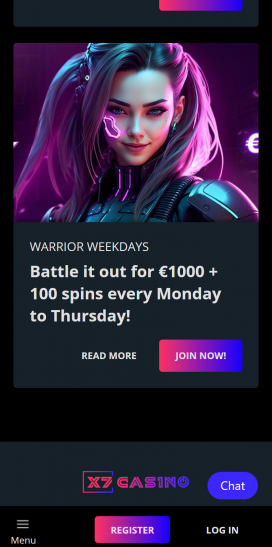 X7 Casino Apps Homepage