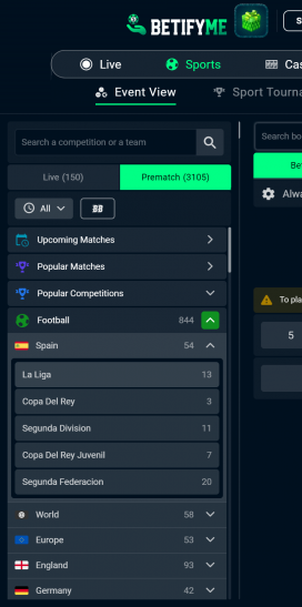 BetifyMe Casino Apps Homepage