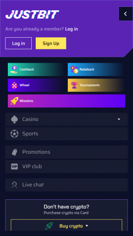 Justbit Casino Apps Homepage